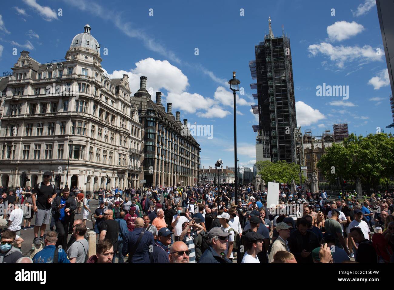 Attivisti di estrema destra, Black Life Matter Foto Stock