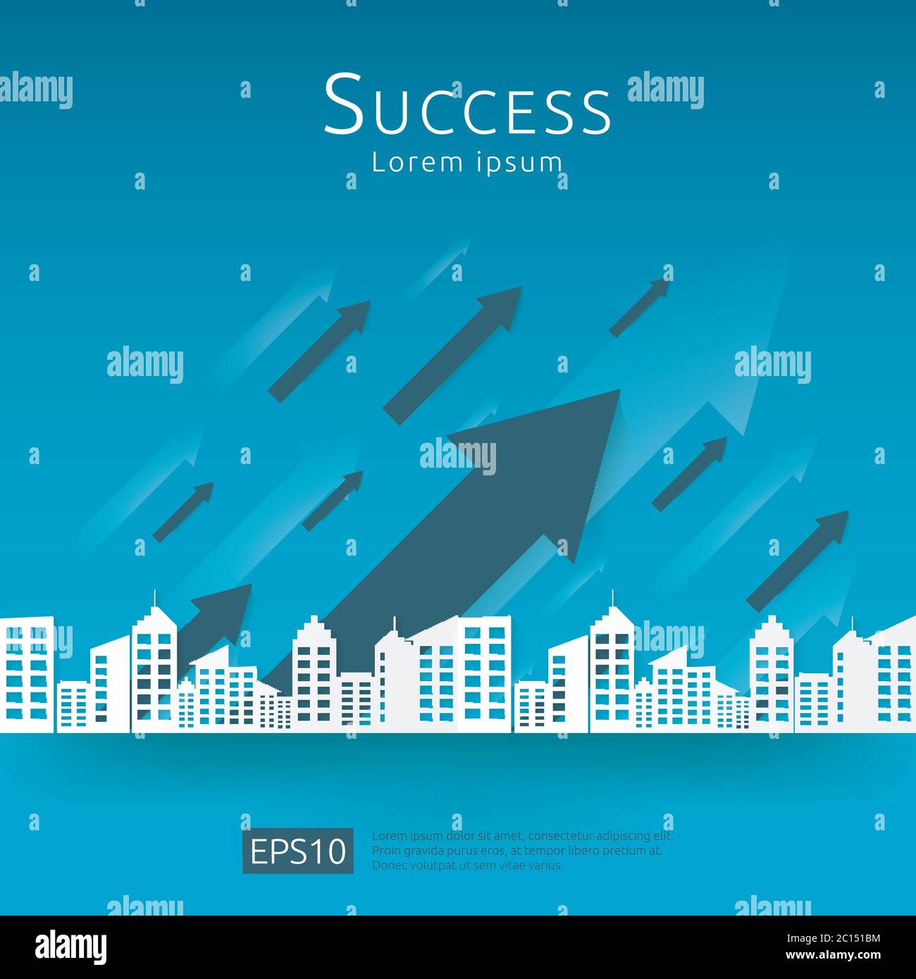 business frecce concetto di successo. grafico di crescita aumento profitti vendite. L’aumento della spesa finanziaria è un’illustrazione vettoriale di fondo. Illustrazione Vettoriale