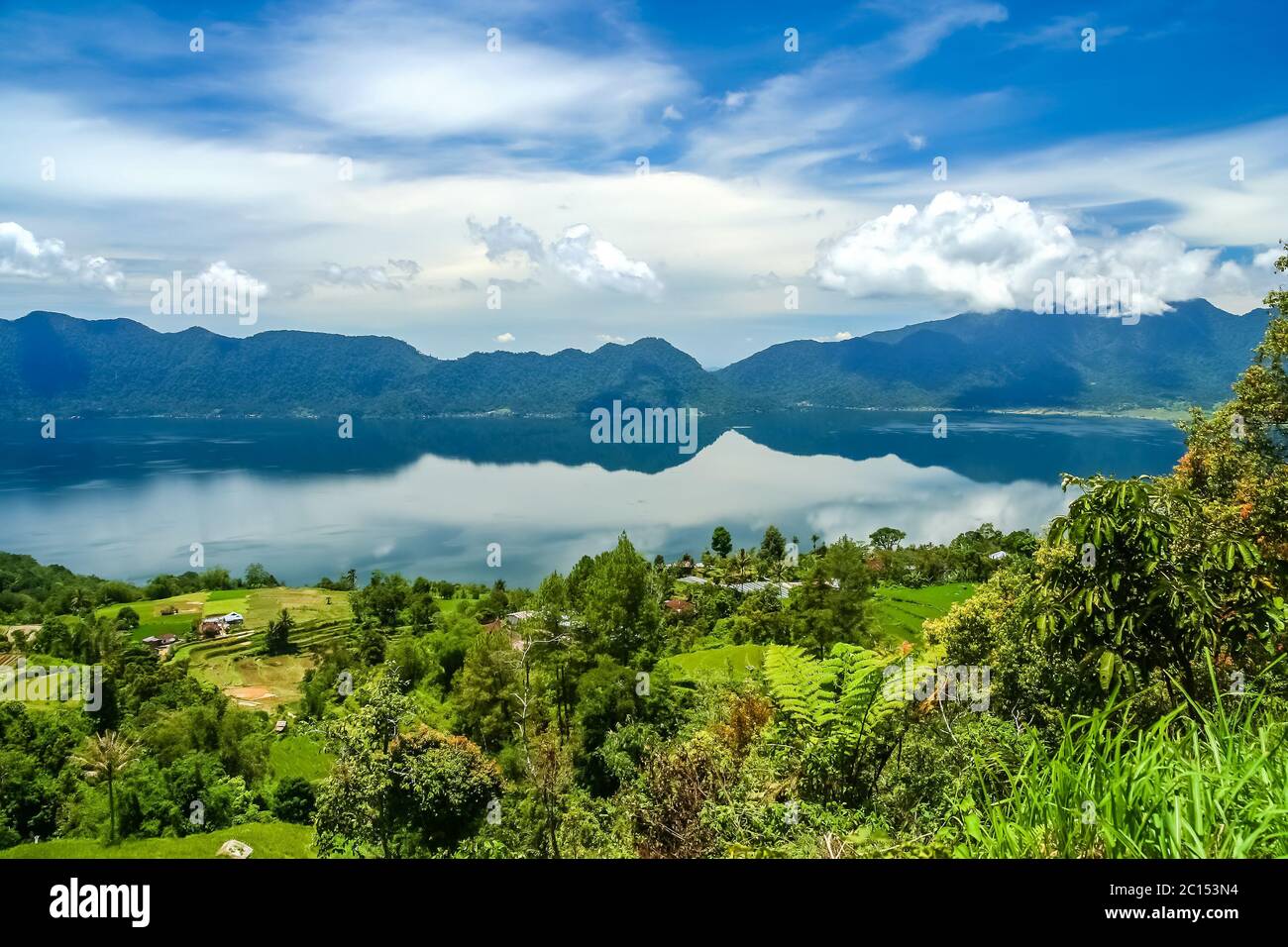 Lago Maninjao a Sumatra Foto Stock