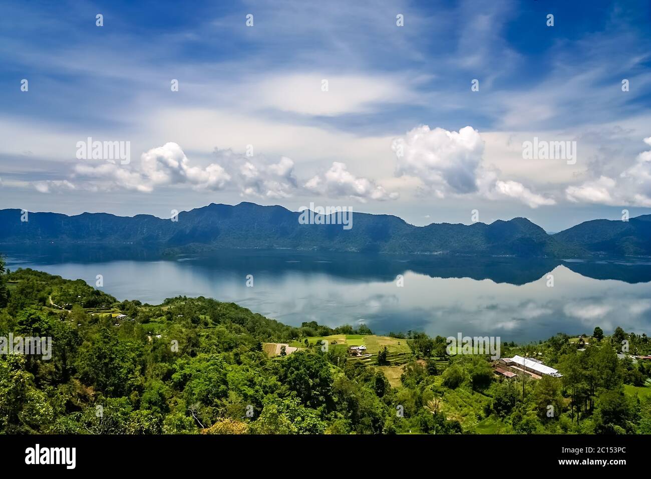 Lago Maninjao a Sumatra Foto Stock