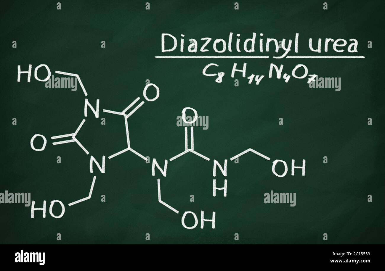 Modello strutturale di Diazolidinil urea Foto Stock