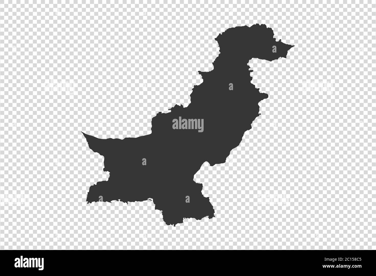 Mappa Pakistan con tono di grigio su sfondo png o trasparente,illustrazione,textured , simboli del Pakistan,illustrazione vettoriale Illustrazione Vettoriale