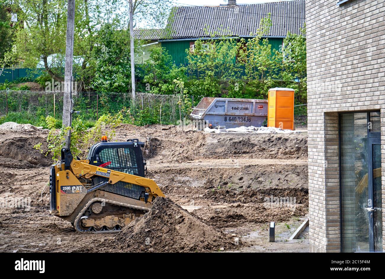 Bobcat in un cantiere Foto Stock