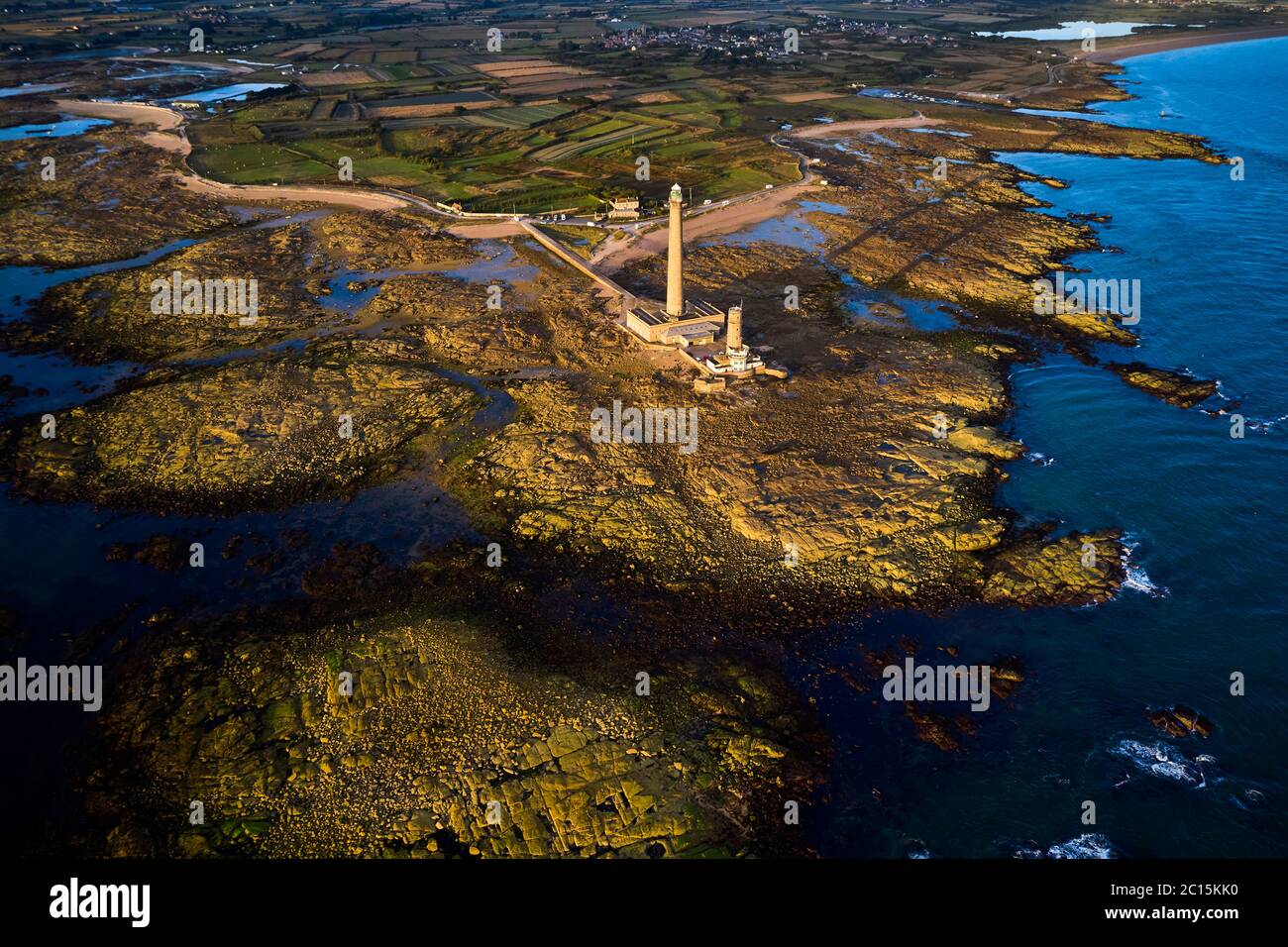 Francia, Normandia, dipartimento della Manica, Cotentin, Gatteville-le-Phare o Gatteville-Phare, il faro di Gatteville o faro di Gatteville-Barfl Foto Stock