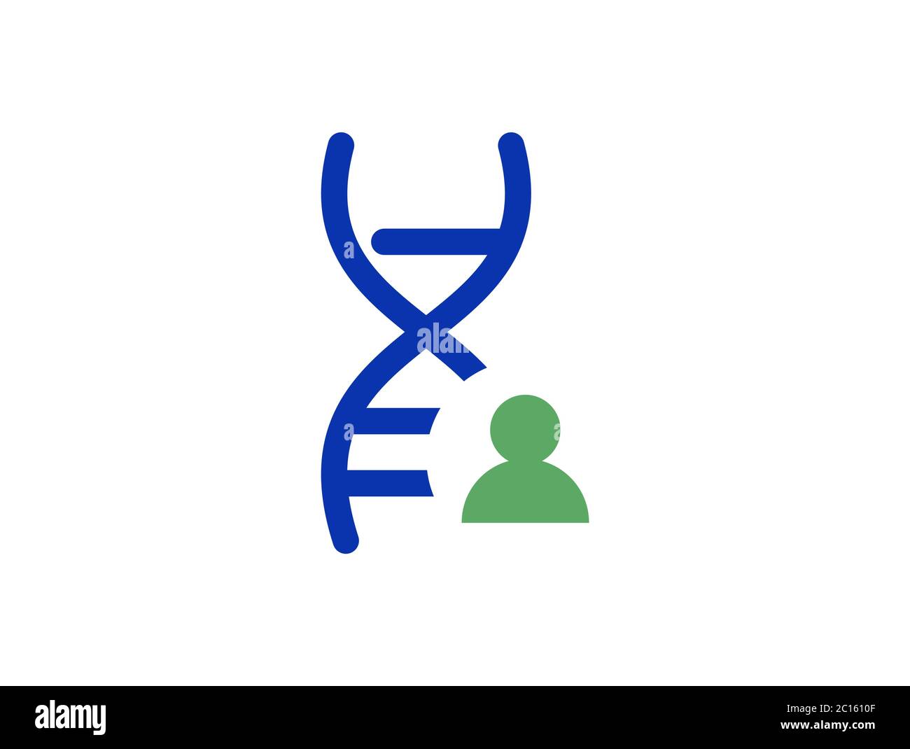 Icona linea medica identificazione DNA - vettore sfondo trasparente Illustrazione Vettoriale