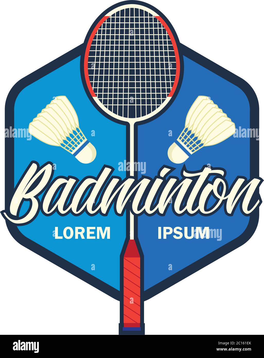 icona badminton con spazio di testo per slogan / tag line, illustrazione vettoriale Illustrazione Vettoriale