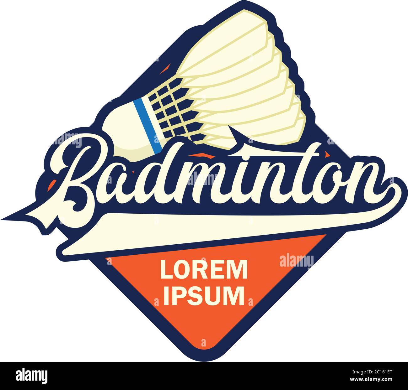 icona badminton con spazio di testo per slogan / tag line, illustrazione vettoriale Illustrazione Vettoriale