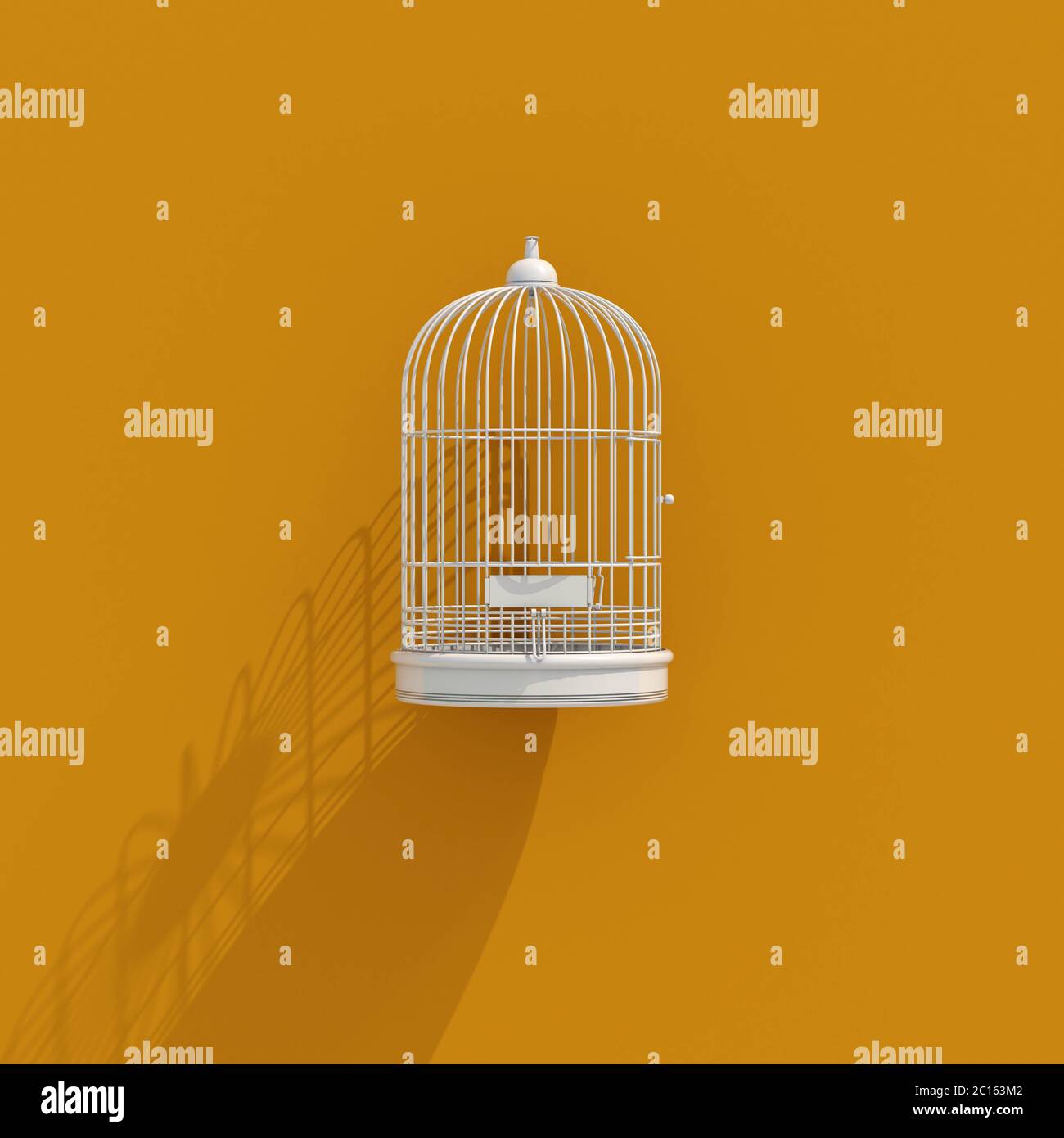 Icona gabbia di uccelli 3d Foto Stock