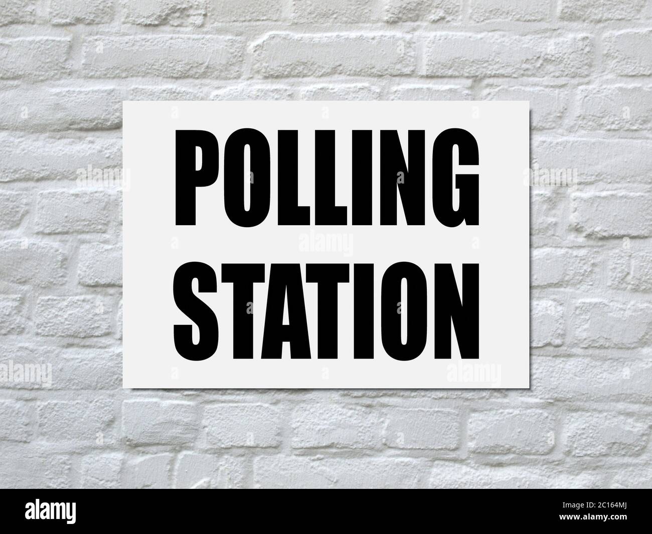 Le elezioni generali stazione di polling Foto Stock