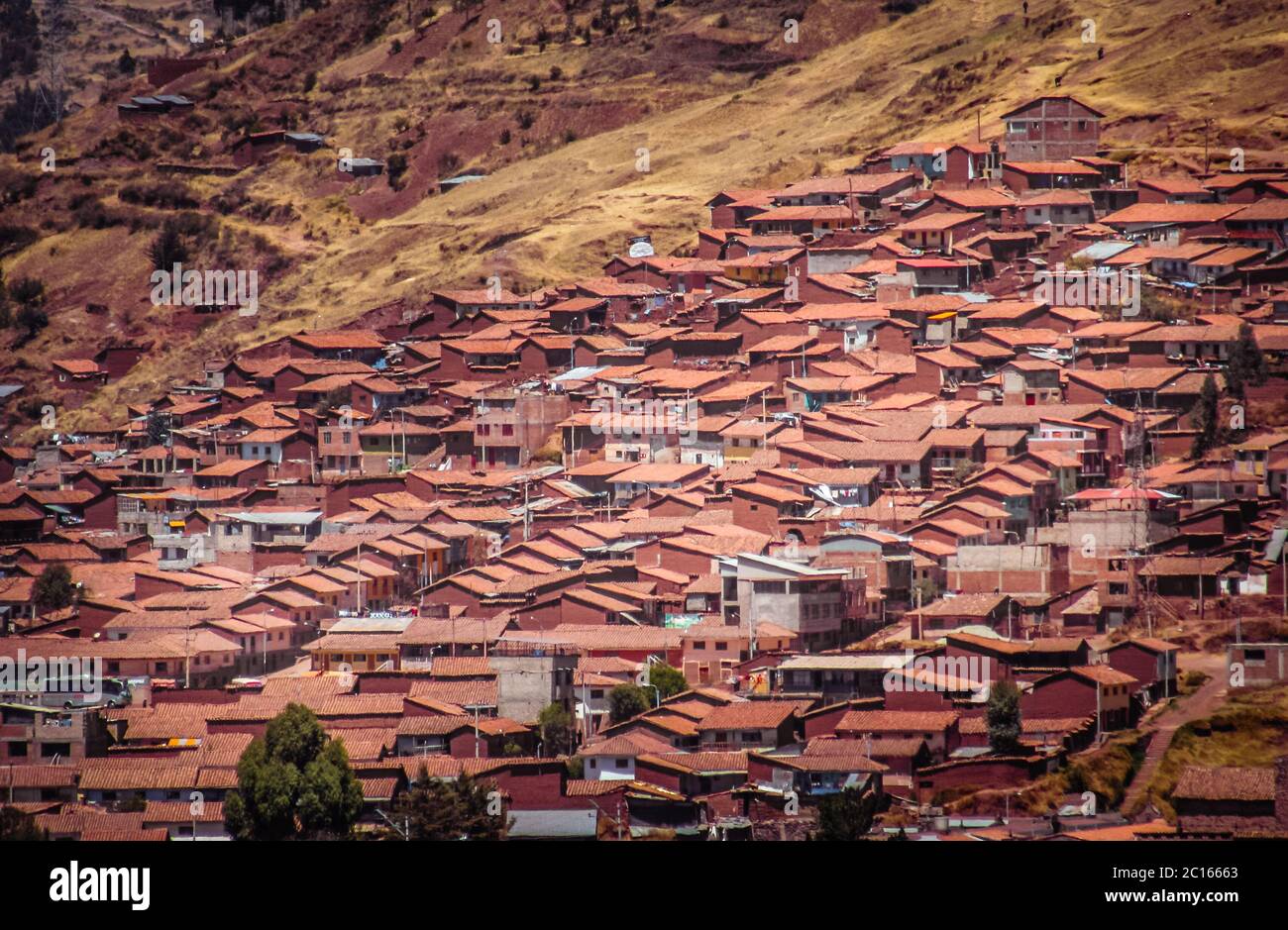 Tetti di Cusco Foto Stock