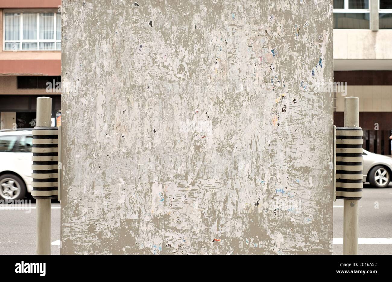 Superficie del cartellone vuota nella strada. Foto Stock