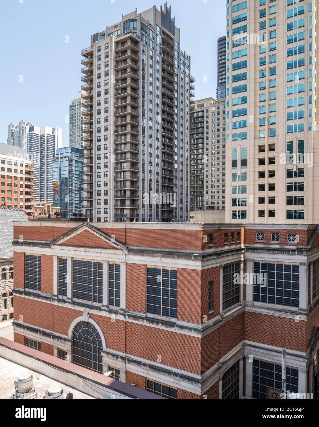 Comed, nel quartiere di River North, progettato da Stanley Tigerman Foto Stock