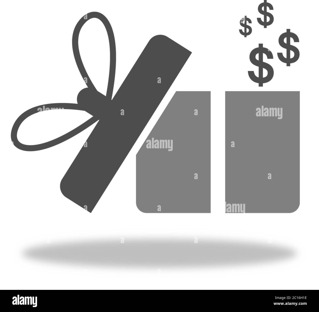 Modello icona logo confezione regalo Illustrazione Vettoriale