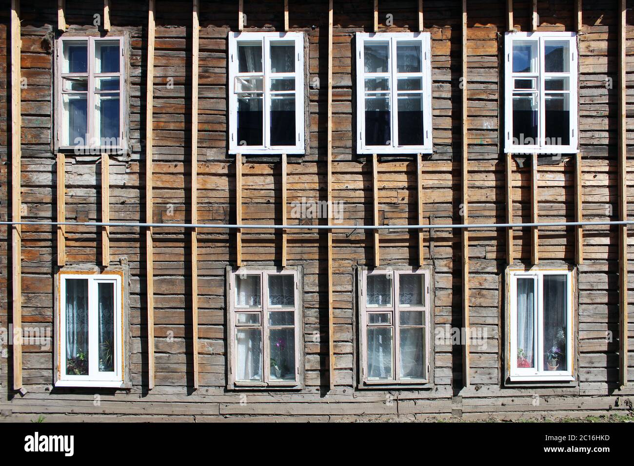 La struttura in legno dell'edificio Foto Stock
