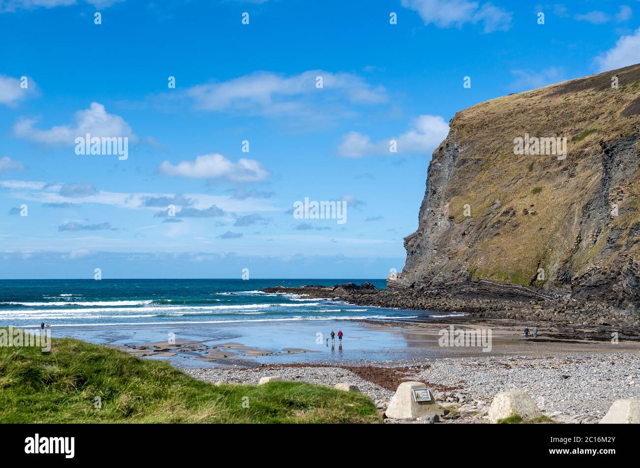 Crackington Haven spiaggia in Cornovaglia, Inghilterra, Regno Unito Foto Stock