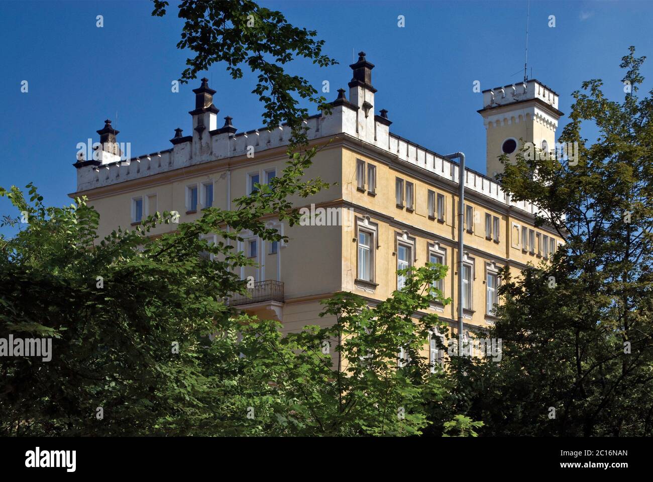 Hotel Stekl vicino al castello di Hruba Skala nella zona di Český ráj a Liberecky kraj (Regione Liberec), Repubblica Ceca Foto Stock