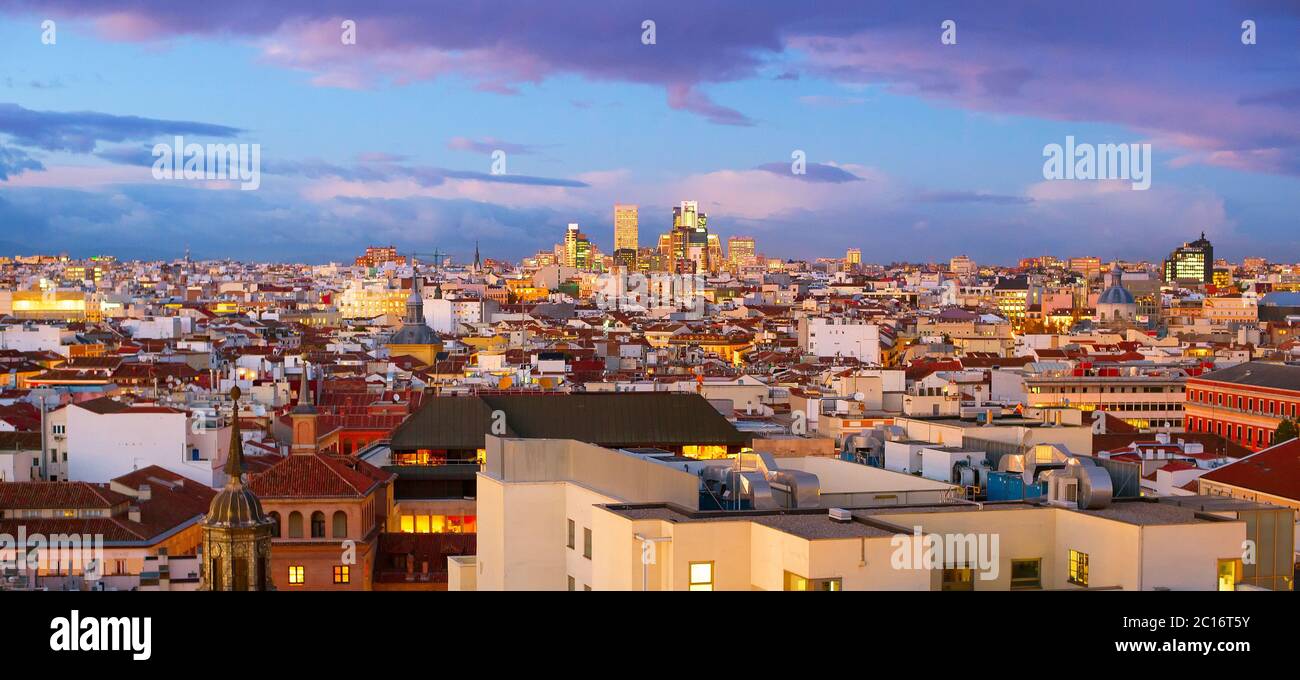 Madrid vista panoramica, Spagna Foto Stock