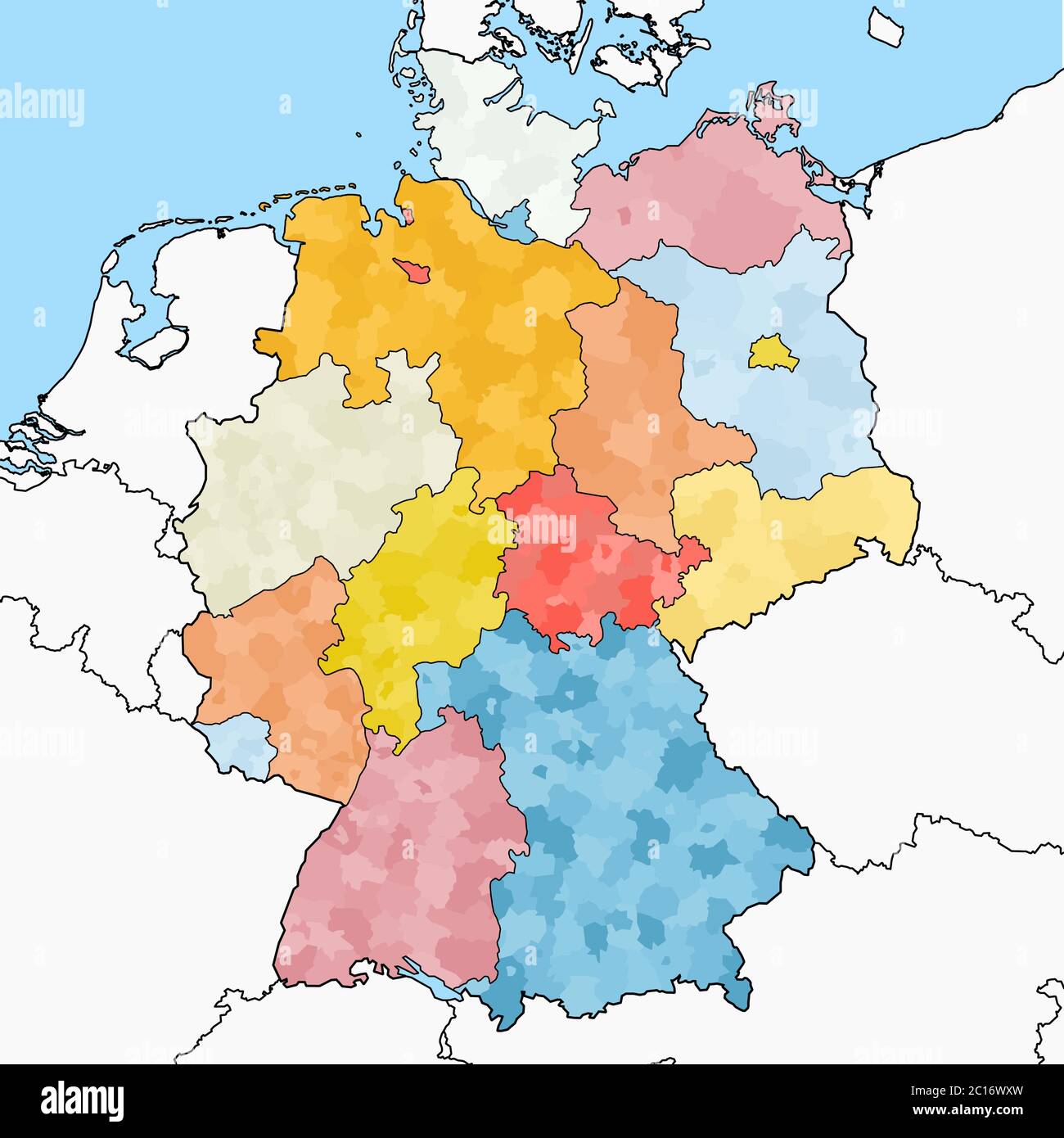 paese dell'europa occidentale germania e stati federali Illustrazione Vettoriale