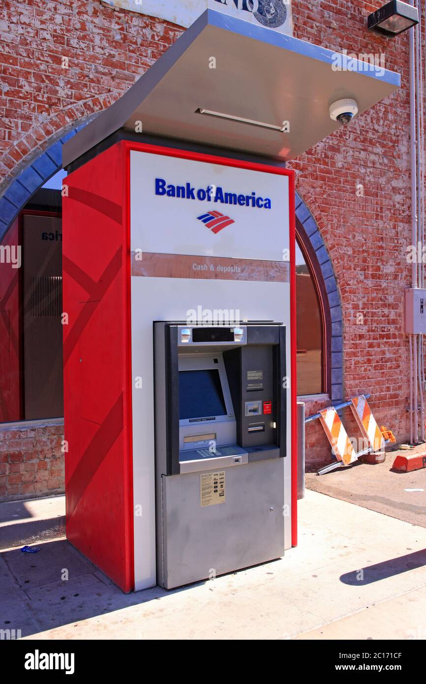 Bancomat indipendente della Bank of America a Tucson, Arizona Foto Stock