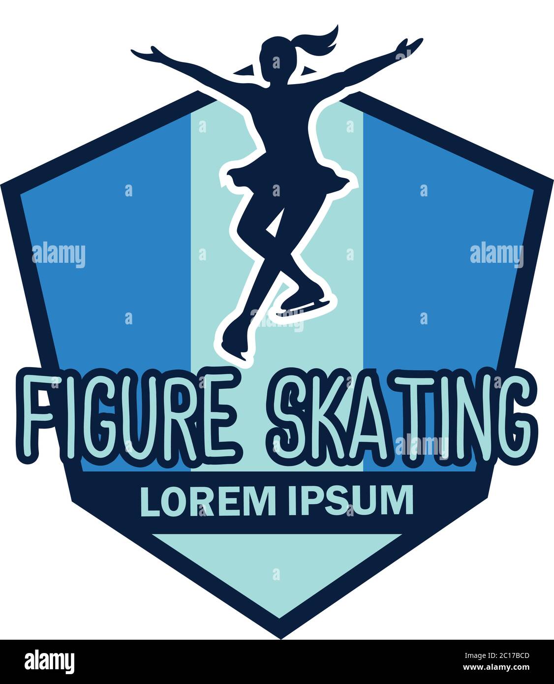 figura velocità skating logo con spazio di testo per il tuo slogan / tag line, illustrazione vettoriale Illustrazione Vettoriale