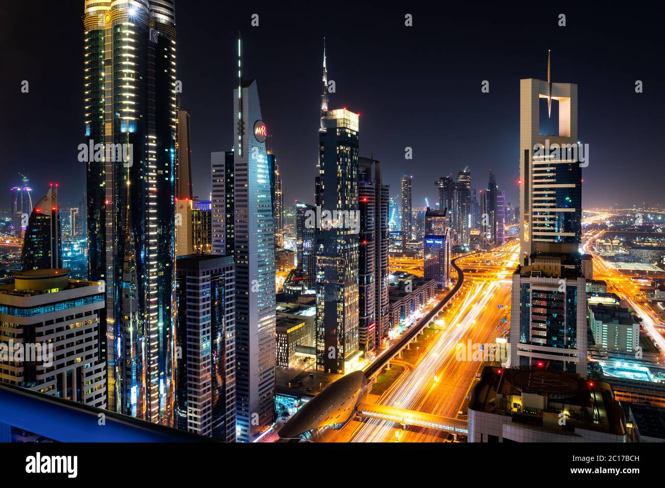 La città di Dubai negli Emirati Arabi Uniti Foto Stock