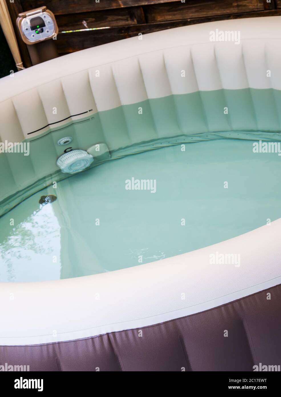 Portable Jacuzzi Home Spa con il blocco di comando e unità di filtrazione Foto Stock