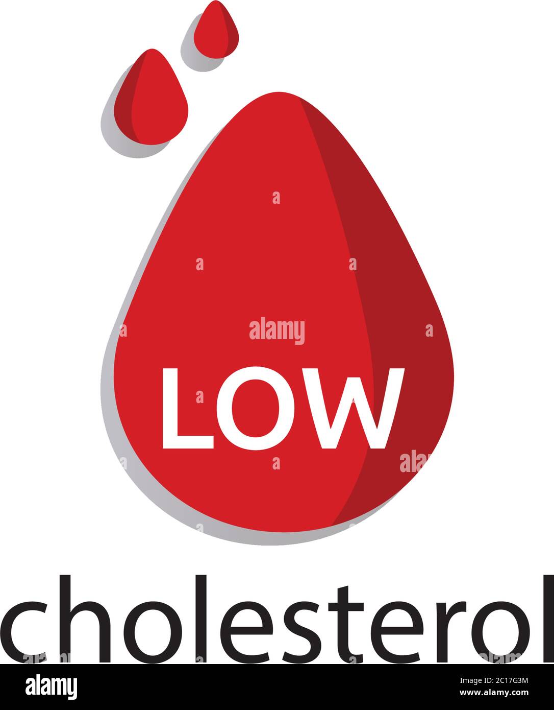 Simbolo dell'icona del colesterolo nel sangue. Cardiologia cardiologica. Concetto della giornata cardiaca mondiale per banner o poster. Illustrazione vettoriale isolata. Illustrazione Vettoriale