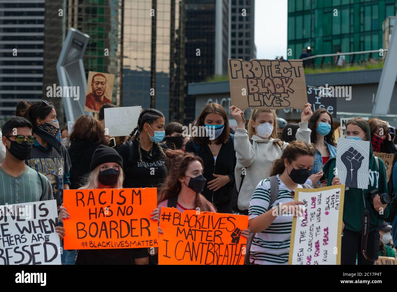 Proteste di George Floyd, Vancouver, Canada Foto Stock