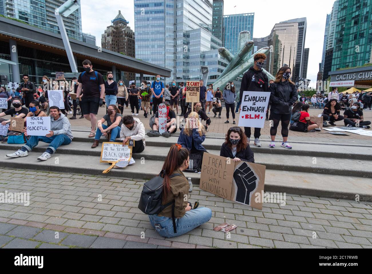 Proteste di George Floyd, Vancouver, Canada Foto Stock