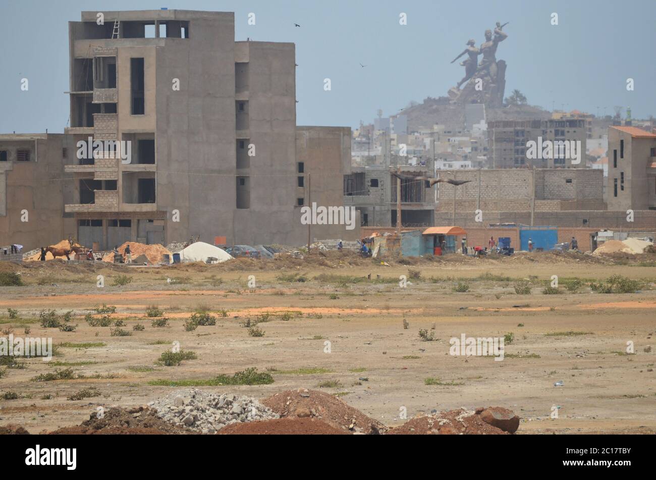 Boom edilizio alimentato a petrolio a Dakar, Senegal Foto Stock