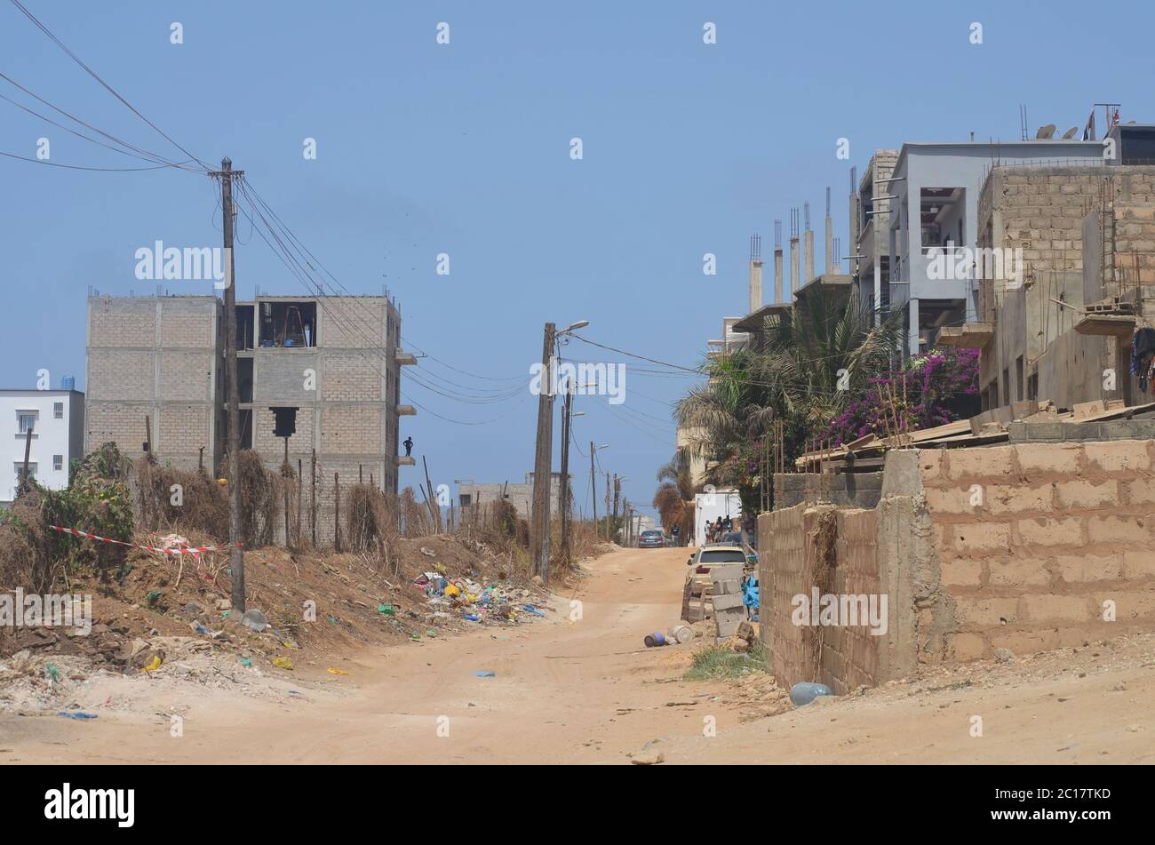 Boom edilizio alimentato a petrolio a Dakar, Senegal Foto Stock