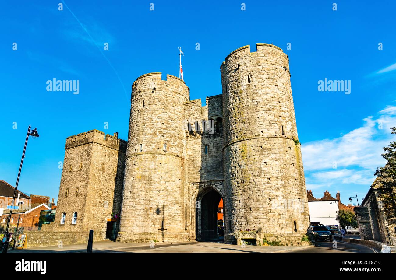 Westgate Towers a Canterbury, Inghilterra Foto Stock