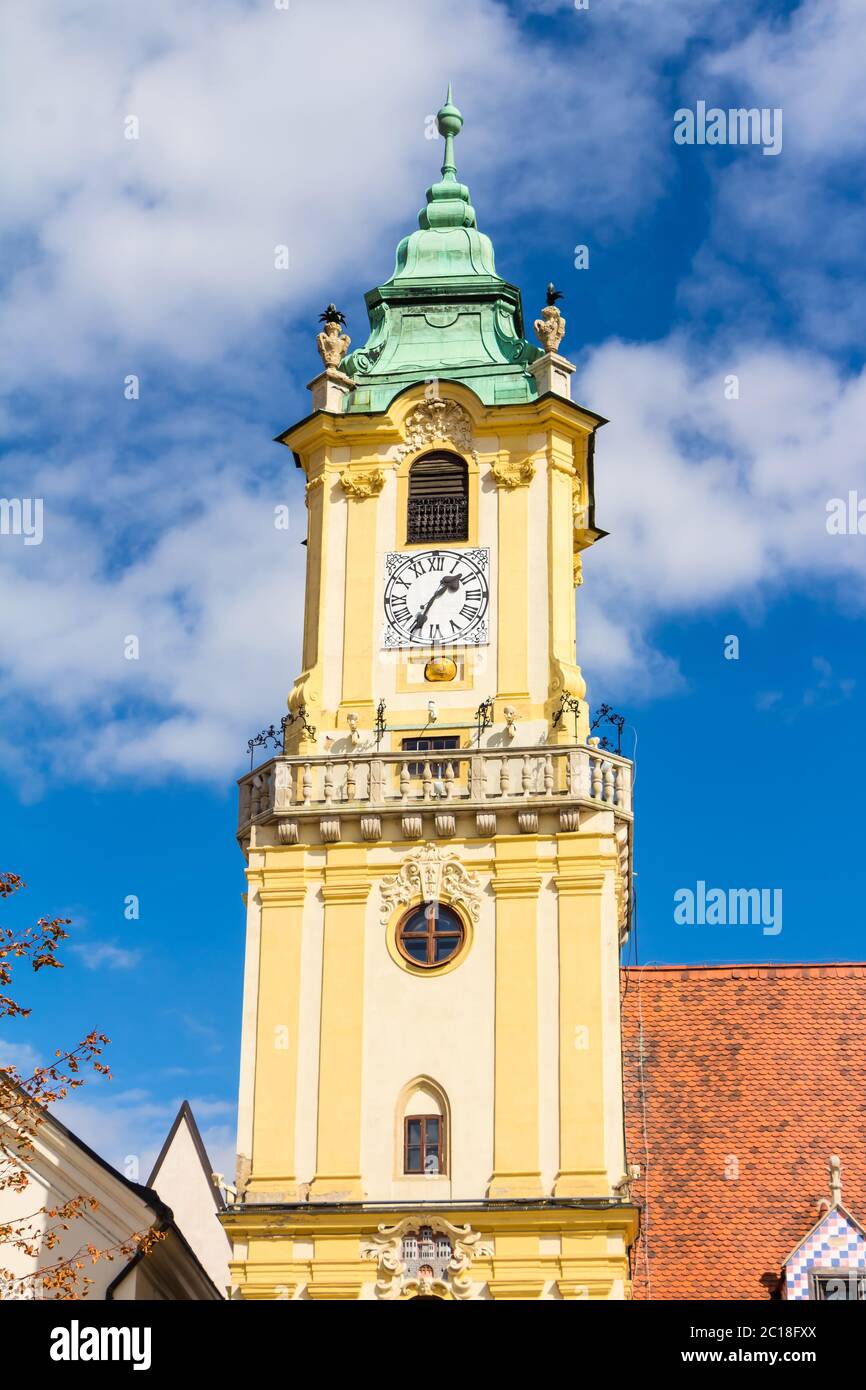 Vecchio municipio nel centro di Bratislava, Slovacchia Foto Stock