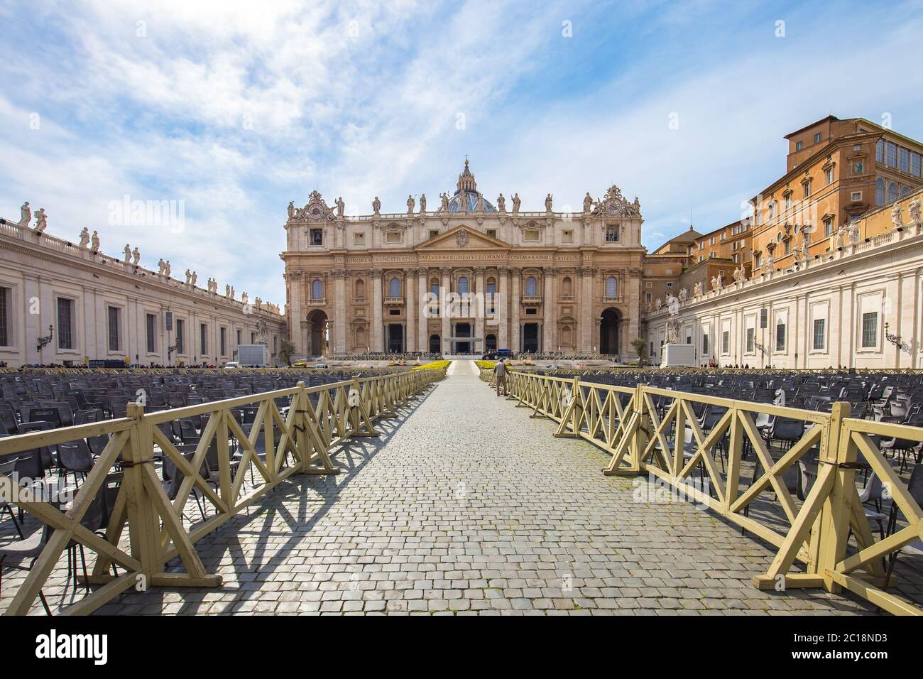 La Basilica Papale di San Pietro nella città del Vaticano, a Roma, Italia Foto Stock