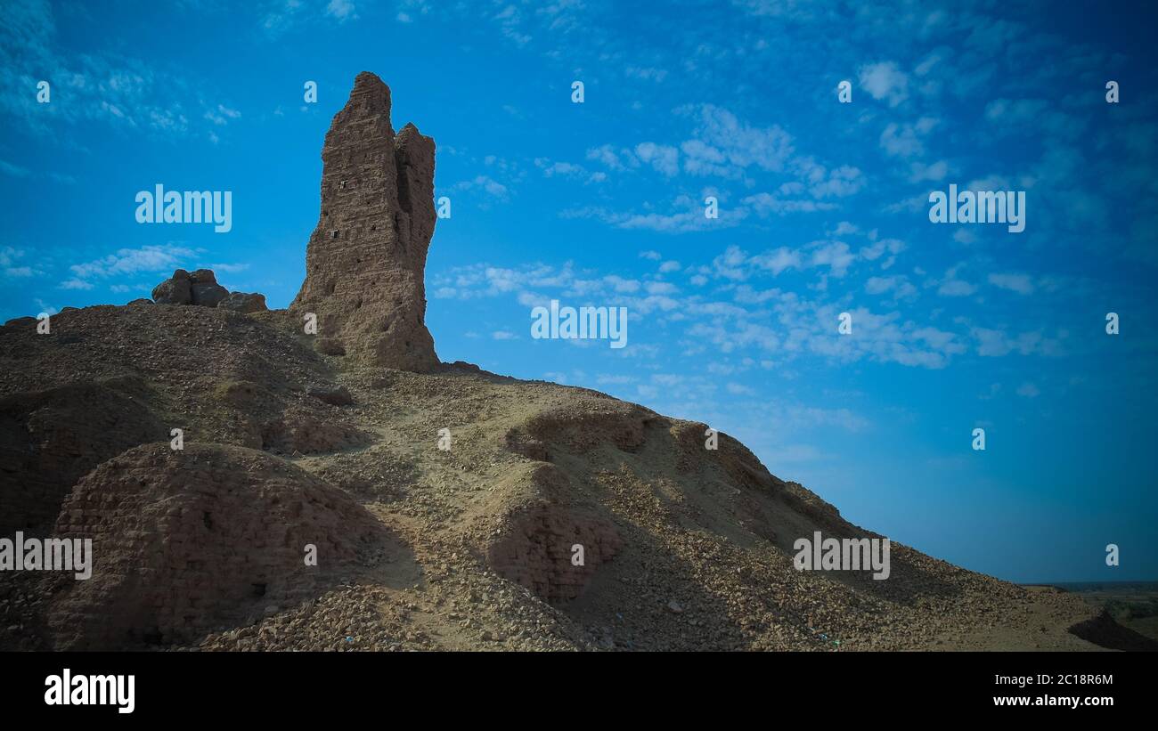 Ziggurat Birs Nimrud, la montagna di Borsippa, Iraq Foto Stock