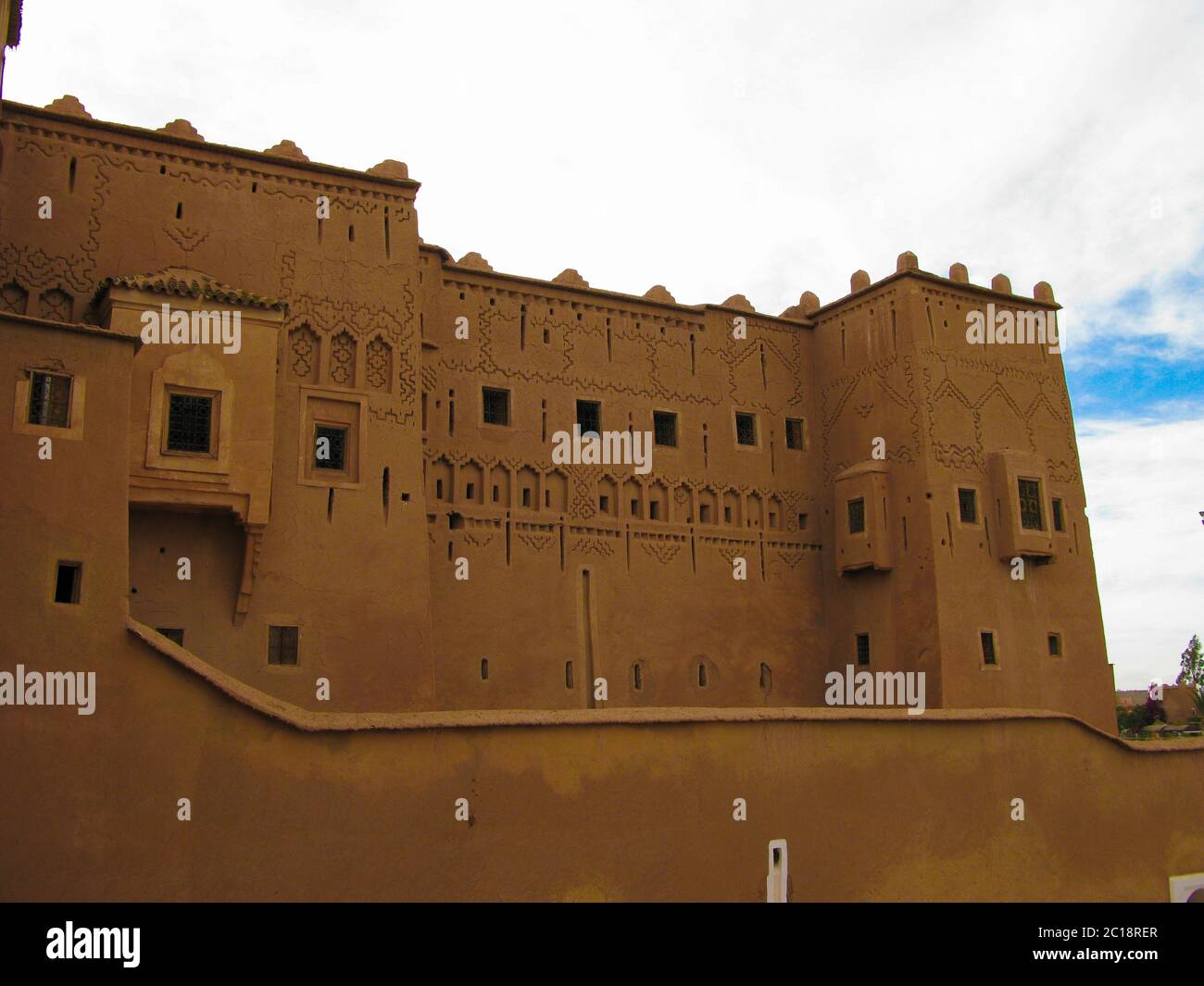 Vista di Ouarzazate città vecchia aka kasbah, Marocco Foto Stock