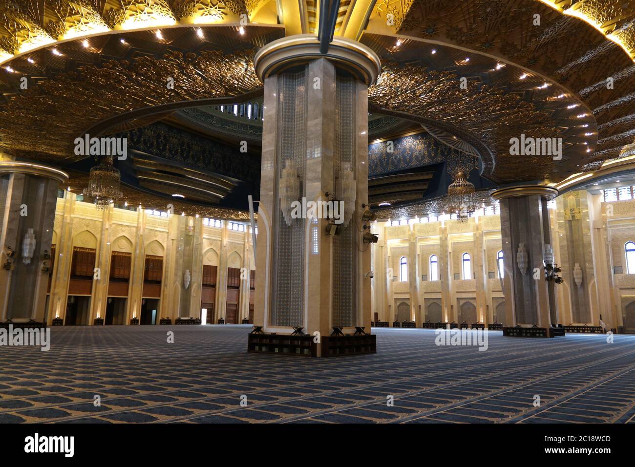 Kuwait Grande Moschea interno Foto Stock