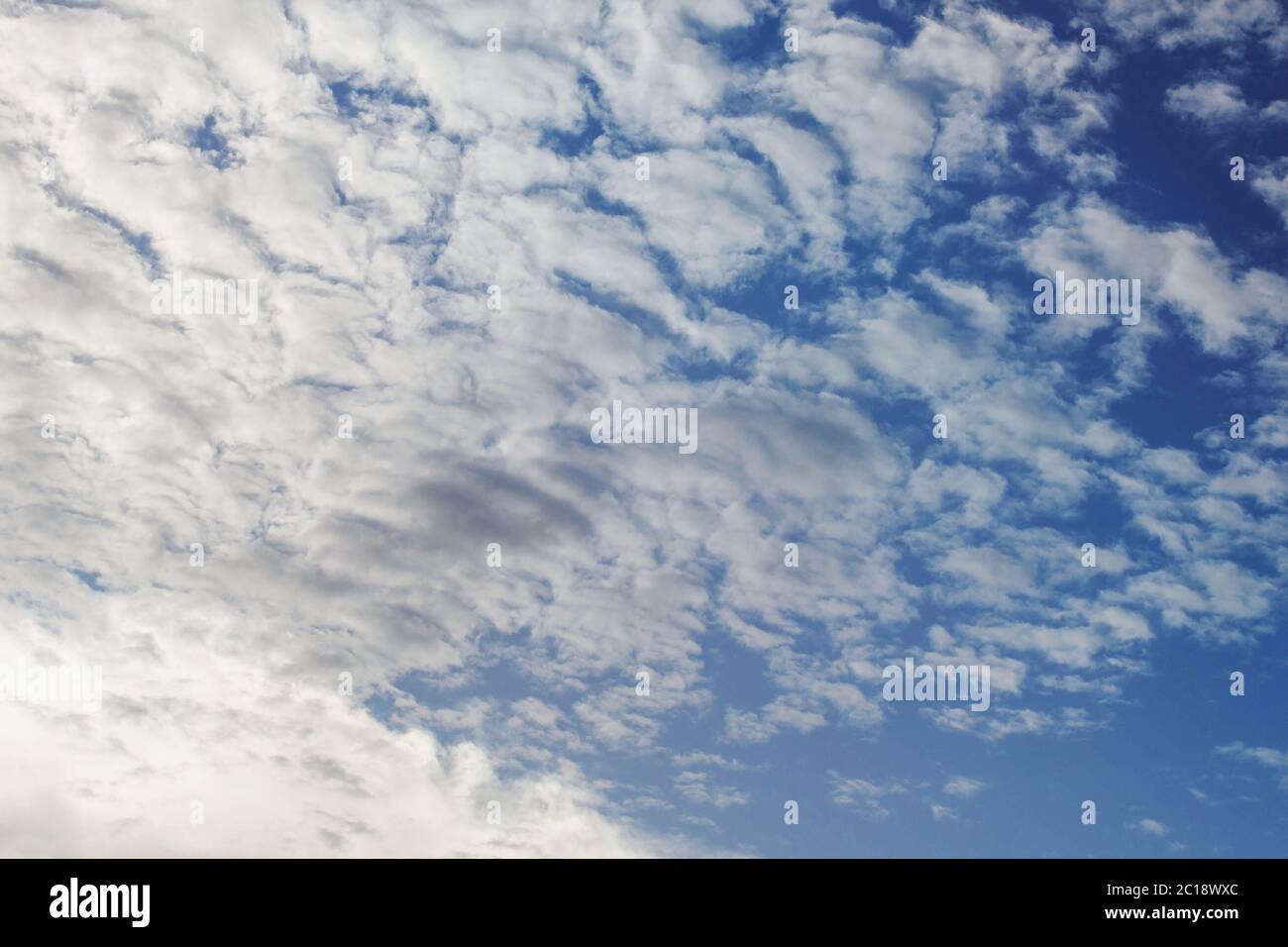 Nuvole con bella sul cielo blu. Foto Stock