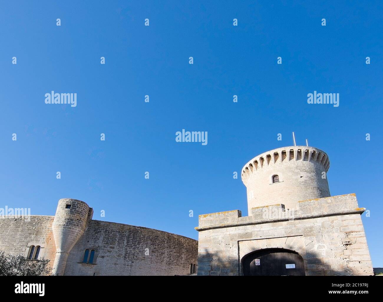Il castello di Bellver mattina Foto Stock