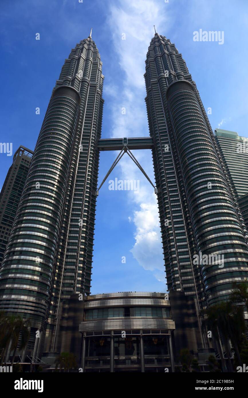 Petronas Twin Towers a Kuala Lumpur Foto Stock