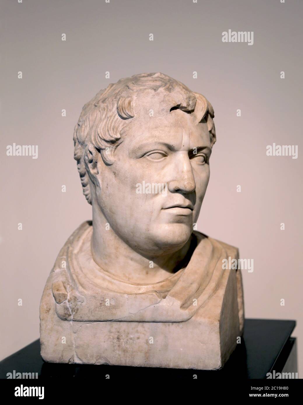 Filetairos di Pergamon (c. 343-263 A.C.). Busto di marmo dal 1 ° secolo. BC. Villa dei Papiri, Ercolano. Italia, Museo Archeologico di Napoli. Foto Stock