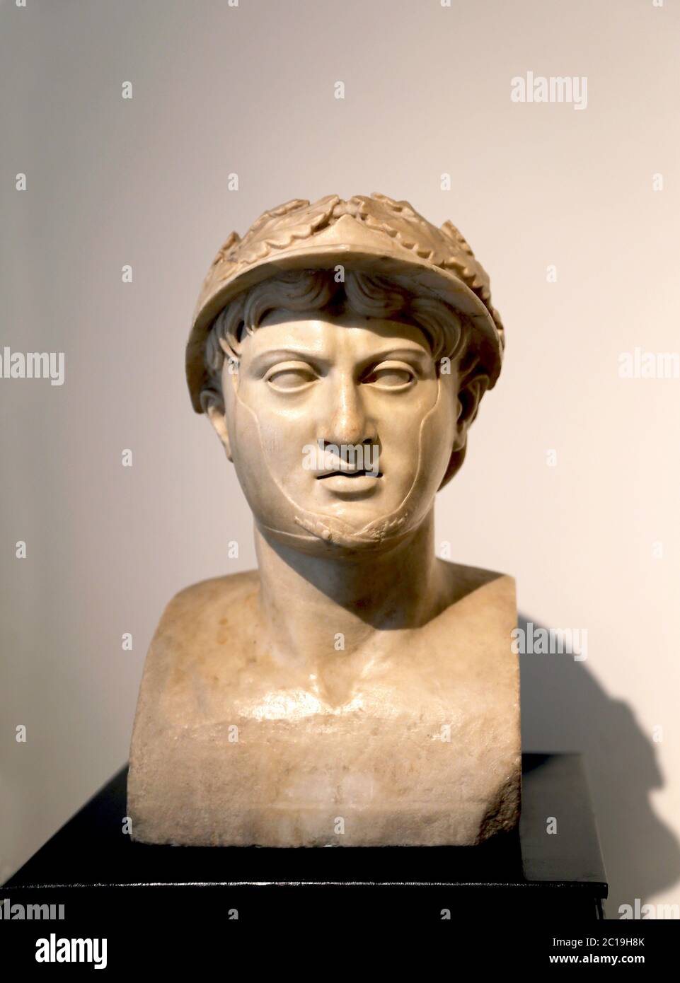 Pirro di Epiro (c.. 319-272 a.C.) marmo romano, i secolo a.C. Villa dei Papiri, Ercolano. Museo Archeologico di Napoli, Italia. Foto Stock