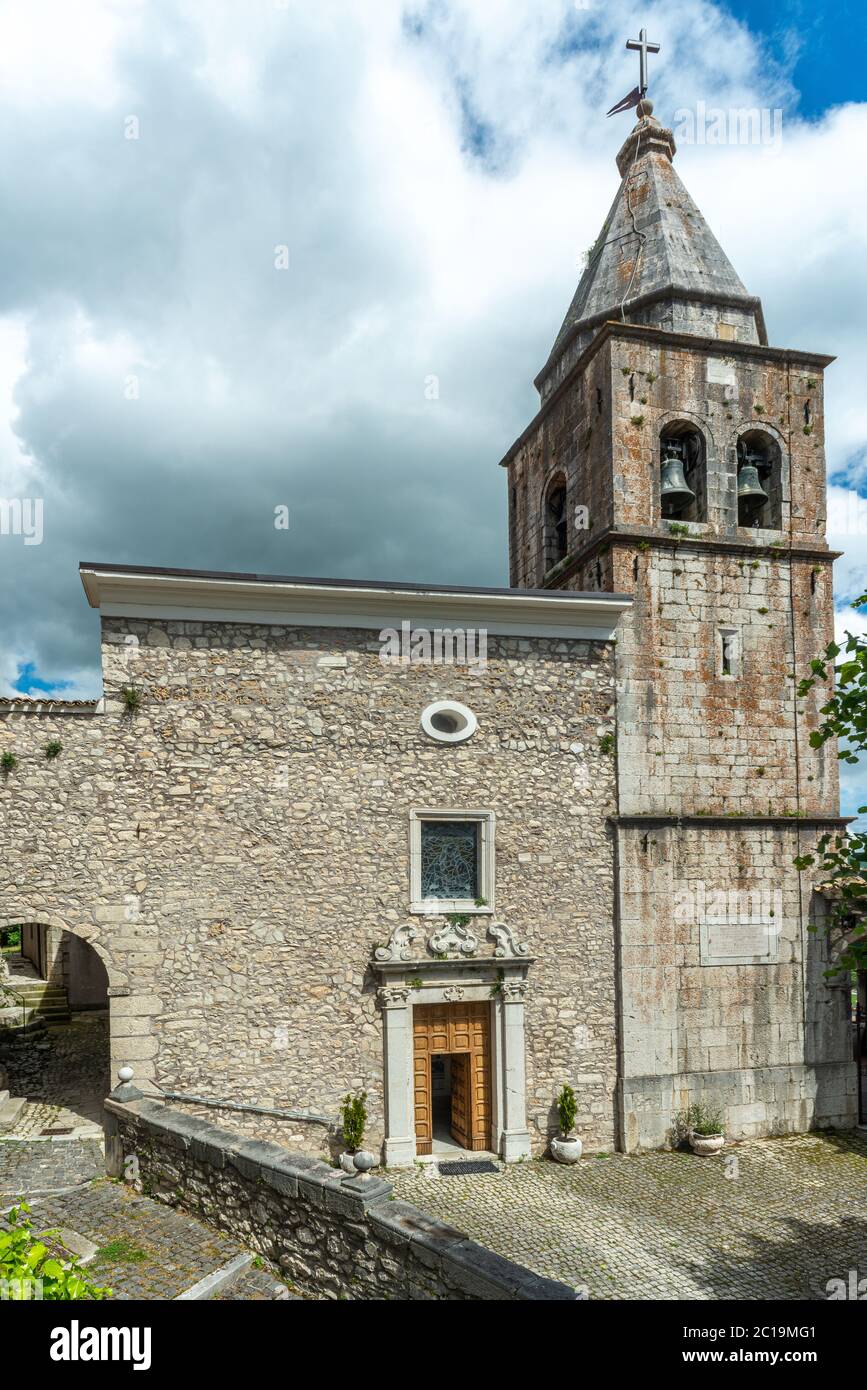 Chiesa di Santa Maria di Loreto. Montenero Valcocchiara, Molise, Italia, Europa Foto Stock