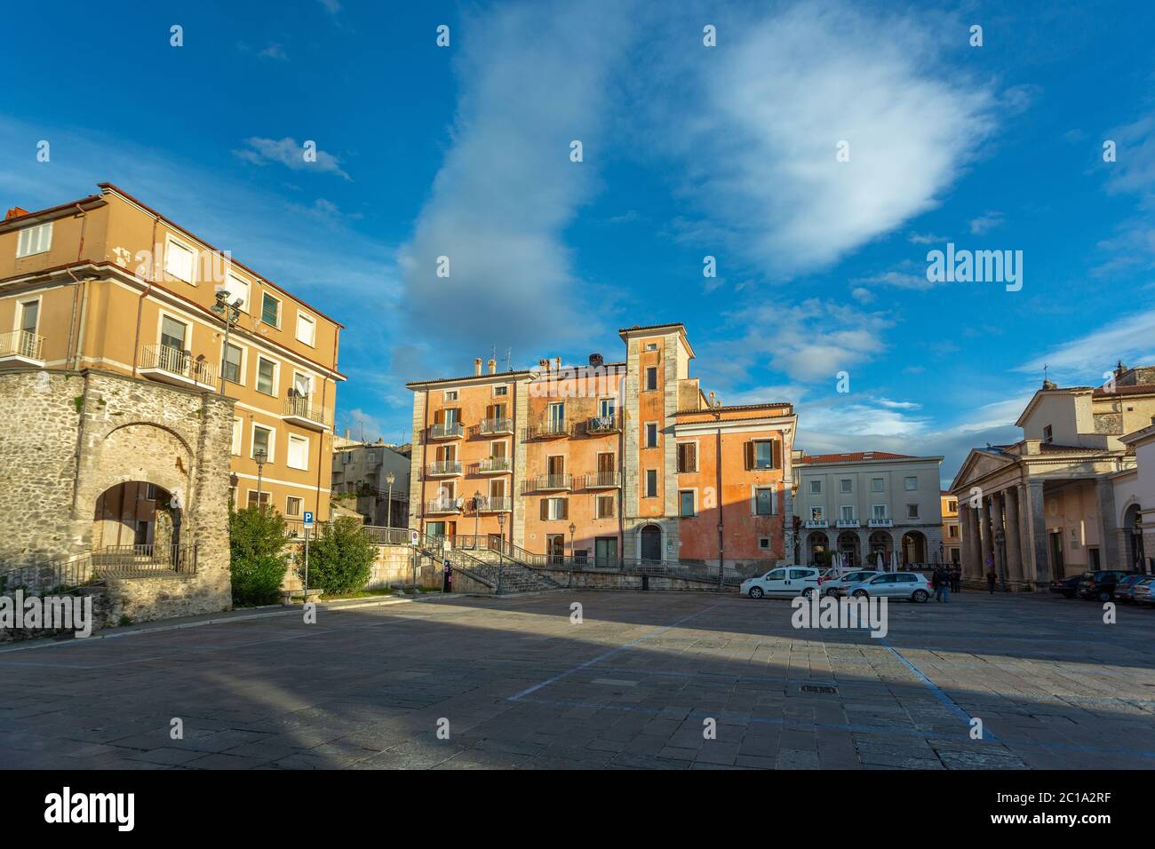 Piazza Andrea d'Isernia. Isernia, regione Molise, Italia, Europa Foto Stock