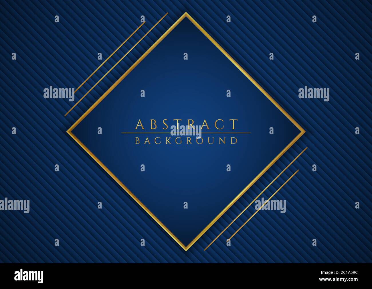 Forma quadrata geometrica, design di lusso in oro metallizzato con motivo a onda. Illustrazione vettoriale. Illustrazione Vettoriale