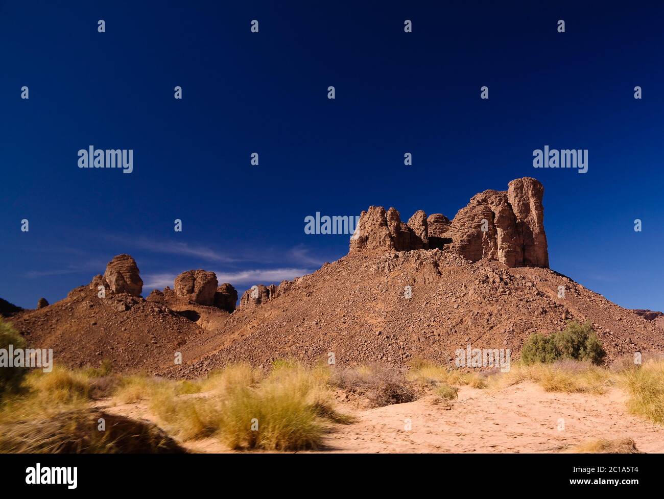 Formazione rocciosa di bizzare a Essendilene, parco nazionale di Tassili nAjjer, Algeria Foto Stock