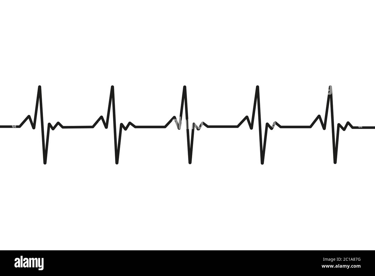 Linea del cardiogramma. Illustrazione vettoriale Illustrazione Vettoriale