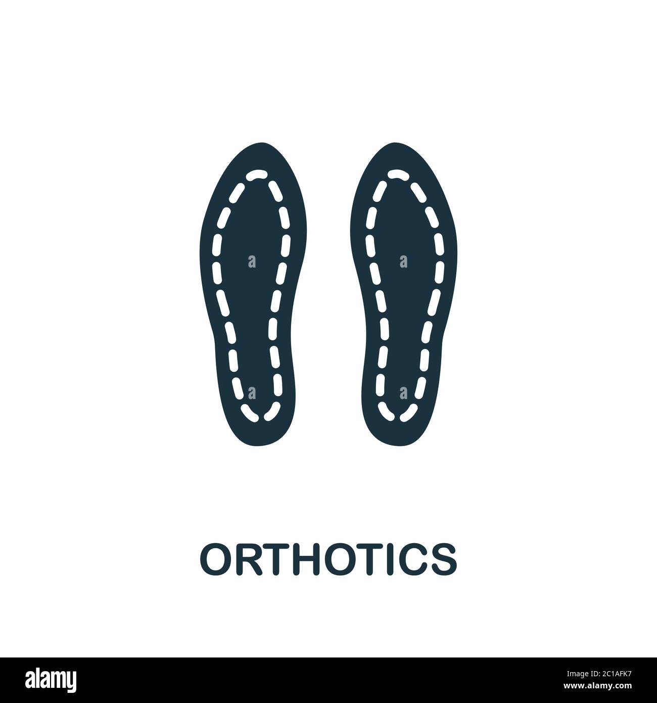 Icona ortotica. Elemento semplice della collezione di riabilitazione trauma. Icona di Creative Ortodotics per web design, modelli, infografiche e altro ancora Illustrazione Vettoriale