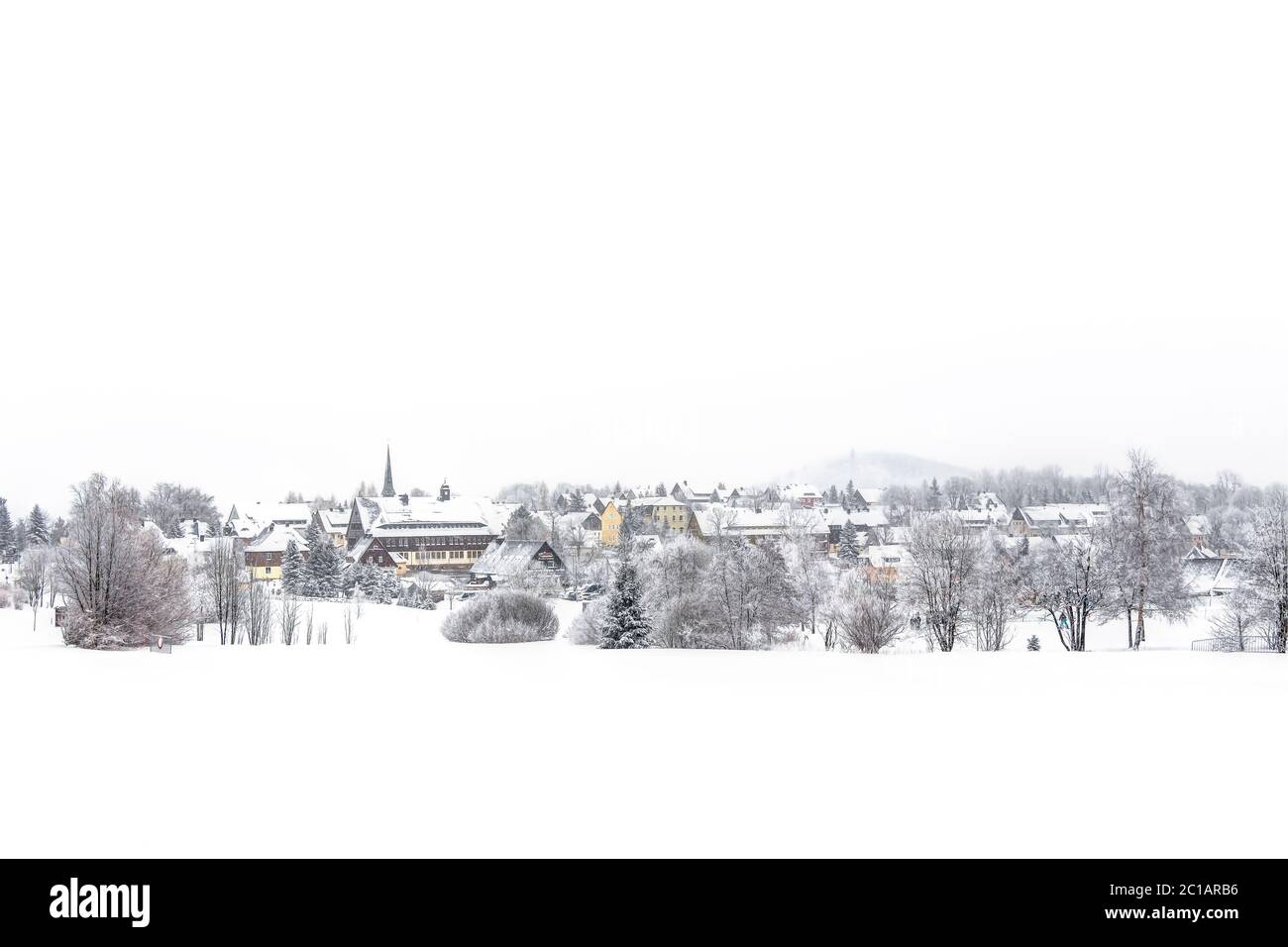 Paesaggio innevato in inverno Foto Stock