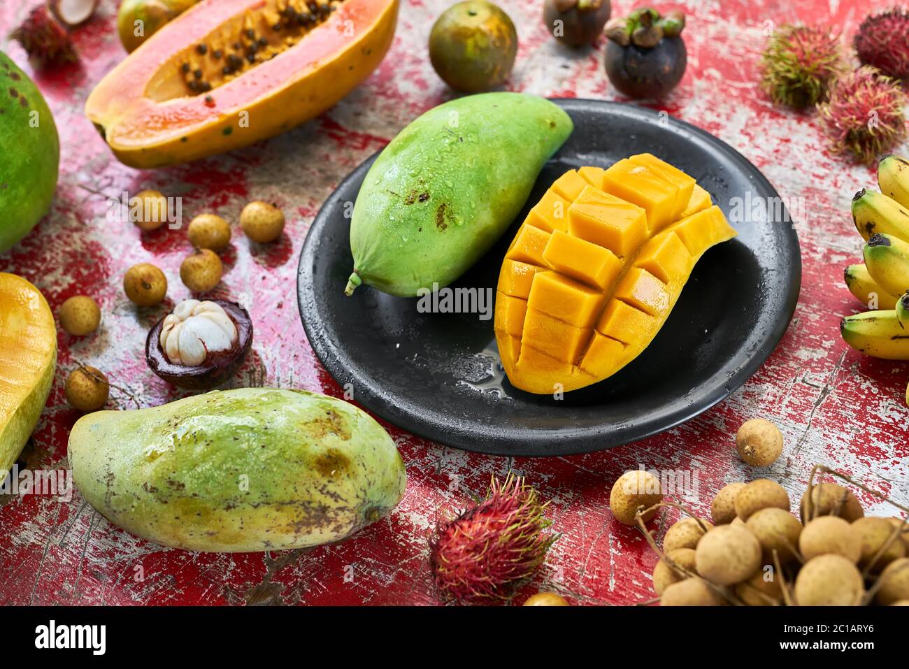 Colorata frutta esotica Foto Stock